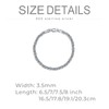 LELOUCHY Byzantine Chain Bracelet for Men Women Solid 925 Sterling