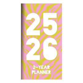 TF PUBLISHING 2025-2026 Sassy Zebra 2-Year Small Monthly Pocket Planner - 2-Page Large Calendar Grid and Lined Notes Section in Back - Monthly Day Planner for Purse - 3.5" x 6.5"