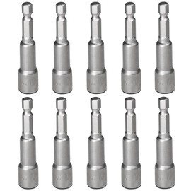 Auniwaig 5/16” Nut Driver Bit Sets, 5/16 Inch Nut Driver Hex Shank Quick Change Socket Nut Impact Driver Adapter Alloy Steel for Electric Drill, 2.5"/65mm Long, 10pcs