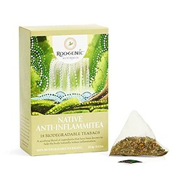 Roogenic Native Anti-Inflammitea Tea Bags in Box, 18 Biodegradable Tea Bags