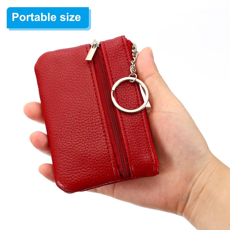 PATIKIL 4.5" x 3" Coin Purse Pouch Leather Coin Purse