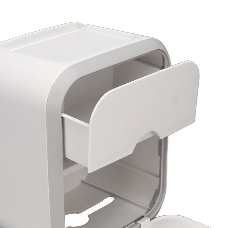 Paper Holder Box Wall Mounted Punching Free Waterproof Paper Towel