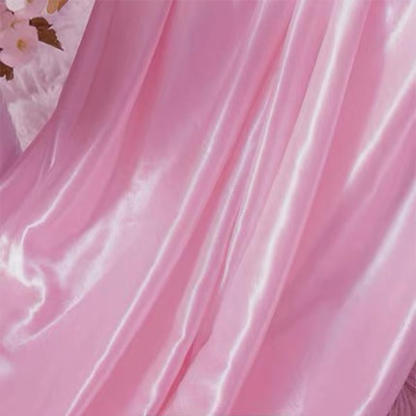 Pink Fabric by The Yard, Ice Drapery Fabric Silky Shiny