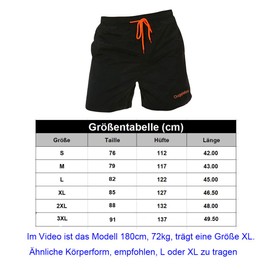 Ougelebo Swimming Trunks Men's Quick-Drying Beach Shorts with Mesh Lining, Denim Blue