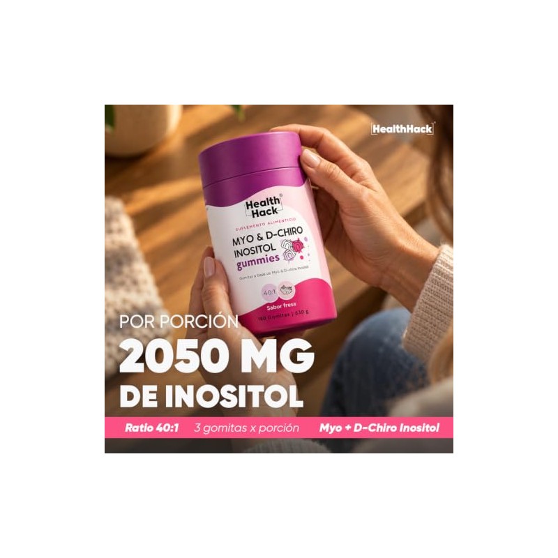 Myo Inositol Chiro 180 Gomitas Azúcar Health Hack