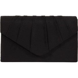 Clutch Handbags Women's Small, Elegant Velvet Clutch Envelope Crossbody Classic Clutch Bag Evening Bag Wedding, black