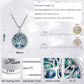 Eusense Ash Pendant Chain 925 Silver Urn Necklace Gifts Jewellery Ash Pet Dog Cat Human, Sterling Silver, No Gemstone