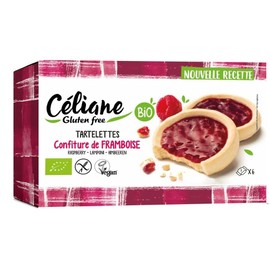Celiane - Raspberry Tarts Gluten Free - 130 g - Pack of 8