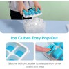 DOQAUS Ice Cube Tray with Lid and Bin, 4 Pack