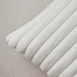 MIULEE Christmas Set of 2 Plush Velvet Cushion Covers Soft Modern Faux Fur Pillow Case Smooth Washable Home Decorative Pillow Covers for Living Room Bedroom Sofa 45 x 45 cm 18 x 18 Inch Pure White