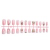 French Tip Press on Nails Short Square Fake Nails with