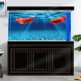 Dtekoj Natural Undersea Aquarium Background, Underwater Ocean Sunlight Fish Tank Background 48X20IN with 8 EVA Double-Sided Tape