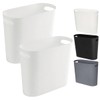 LOSYHU 2 Pack Small Narrow Trash Can with Handles 3.2