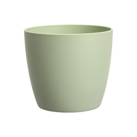 elho Brussels Round Mini 9.5 - Flower Pot for Indoor - 100% Recycled Plastic - Ø 10.0 x H 8.9 cm - Green/Sorbet Green