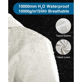 33,000ft Packable Rain Jacket Women Lightweight Waterproof Raincoat with Hood Cycling Bike Jacket Windbreaker