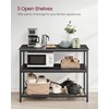 VASAGLE Kitchen Island with 3 Shelves, 47.2 Inches Width Kitchen