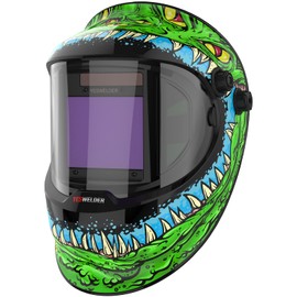 YESWELDER Large Viewing True Color Solar Powered Auto Darkening Welding Helmet with SIDE VIEW, 4 Arc Sensor Wide Shade 4/5-9/9-13 Welder Mask for TIG MIG ARC Grinding Plasma LYG-Q800D-ME