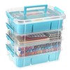 IGNPION Stackable Storage Box, 4 Layer Adjustable Plastic Storage Box