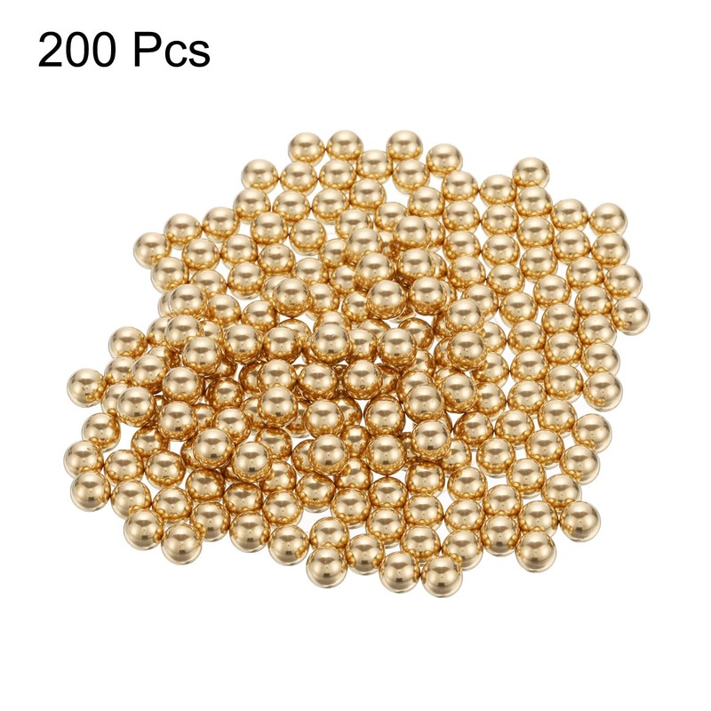 uxcell 200pcs Precision Solid Brass Bearing Balls 6mm Industrial Brass