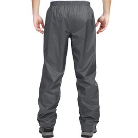 33,000ft Men's Rain Pants, Waterproof Rain Over Pants, Windproof Outdoor Pants for Hiking, Fishing Grey