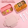 Bento Adult Lunch Box, 2000 ml Lunch Box with Compartments,