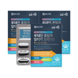 Chong Kun Dang Lutein Omega 3 30 Capsules 3 Boxes / 3-Month Supply / Lutein, Blood Circulation Health, Eye Health / 종근당 루테인 오메가3 30캡슐 3박스3개월분루테인 혈행건강 눈건강