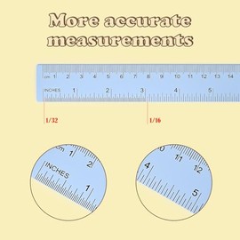 BAYTORY 7 reglas de aluminio, regla multicolor a granel, regla de metal de 20 cm y 8 pulgadas para estudiantes y profesores (8 pulgadas y 20 cm)
