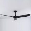 52" Flush Mount Solid Wood Ceiling Fan with Light 3