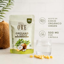 ORE Capsulas de Aceite de Oregano con Aceite de Coco 60 Pzas Softgel