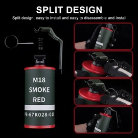 Zhongren Dummy Grenade Model Plastic Hand Grenades Toy CS Airsoft Tactical Gear Accessories for Tactical Army Fans Cosplay Movie Props Outdoor 14+ (Red)