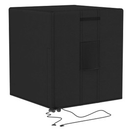 BROSYDA Central Large Air Conditioner Cover for Outside Units, Waterproof & Windproof Outdoor AC Units Cover Black (26"x26"x32" Inch)