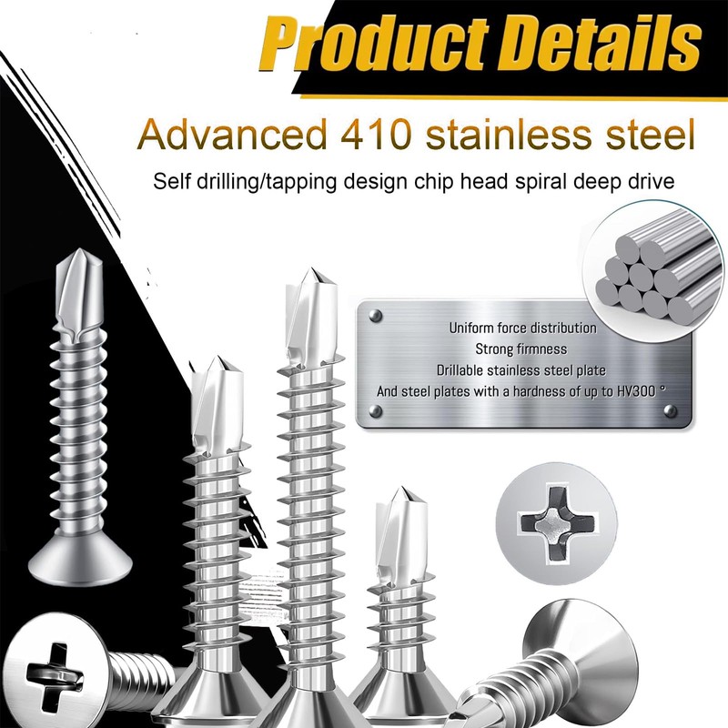 Pack of 150 Self Drilling Screws, M4.2 x 32 mm