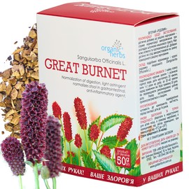 GREAT BURENT TEA, (SANGUISORBA OFFICINALIS L.) - 100% Pure & Natural, Wild-Crafted, Loose Leaf Herbal Tea - 50g (1.76oz) - Original Herbs Herbal Tea
