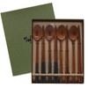 Inhyeon Workshop Natural Lacquer Charcoal + Basic Wooden Cutlery 4-Piece