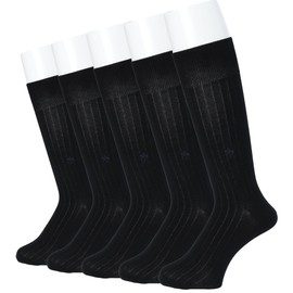 Gunze Business Socks, Men's POLO Polo, Flat Ribbe, One Point, 3 Pairs / 5 Pairs, Black 5-Pack