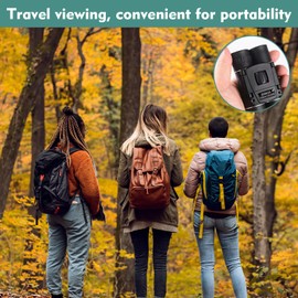 UYGTHI 200x25 Compact Binoculars for Adults, High Power Mini Binoculars for Bird Watching, Travel, Hunting, Concerts, Theater, Sightseeing, Sports
