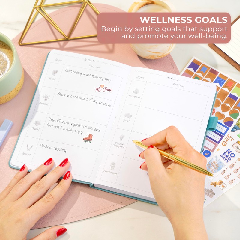 GoGirl Self-care Journal – Daily Mental Health Notebook with Mood