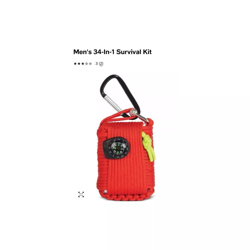 ADVENTURE Men's 34-In-1 Survival Kit