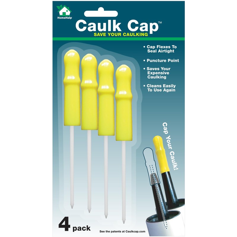 Caulk Cap CCY Caulk Saver Series, Reusable Caulk Tube Sealers