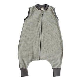 Lilano, Sleeping bag with leg, curled, merino wool (kbT), silk, 210 g/m² (light grey/natural, 74-80)