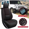 Wrangler Seat Covers 2018-2026 Front Pair, Waterproof Leather Interior Sets