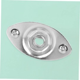 BESPORTBLE Oval Chrome Jack Plug Socket Plate for Electric Guitar Durable Output Jack for Easy Installation Replacement for Worn Parts for Guitar Builders and Enthusiasts
