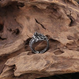 PULABO Creative Personality Adjustable Dragon Style Ring Men Women Jewelry Opening Rings Cost-Effective
