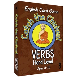VERBS Hard Level Catch The Chicken English Card Game English Verb Flash Card Game Action English Card Game