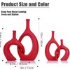 Dark Red Unique Hollow Bud Vases Set of 2,Modern Snuggle
