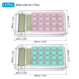 PATIKIL Desktop Calculator, 2 Pack Large 8 Digit LCD Display Mini Pocket Portable Desk Calculator Standard Function for Home Office Style 1, Pink Green