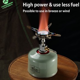 CAMPINGMOON Canister Stove Compact Foldable w/Micro Regulator 4Flex w/o igniter XD-2-NE