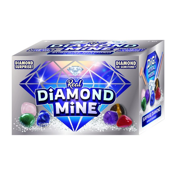 JA-RU Real Diamond Mine Gemstone Dig Kit (1 Pack) Mystery