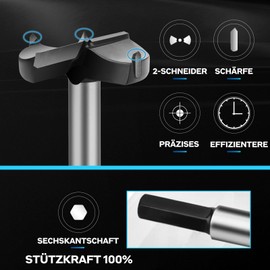 Forstner Drill Bit 65 mm, Forstner Drill Bit with Hex Shank, Wood Drill, Pot Drill, Art Drill for Wood, Hardwood