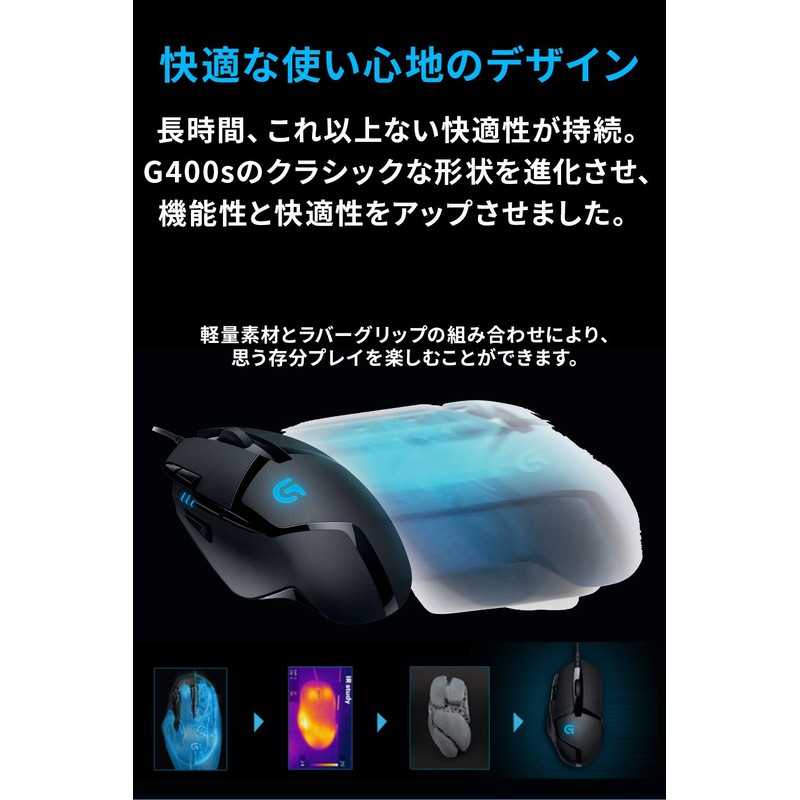 Logicool Ultrafast FPS Gaming Mouse, blk